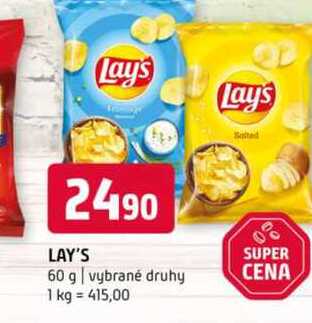 LAY'S 60 g vybrané druhy