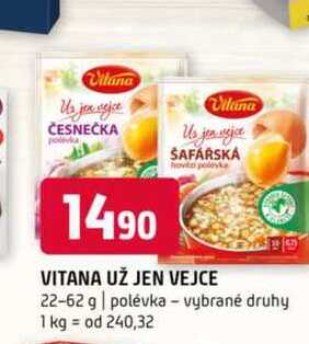 Vitana už jen vejce 22-62 g polévka vybrané druhy