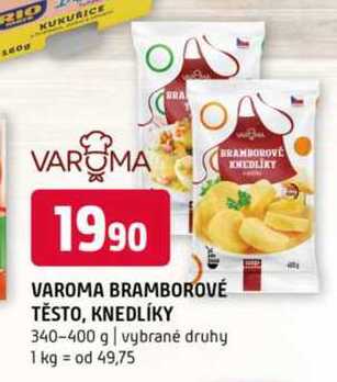 Varoma bramborové těsto knedlíky 340-400 g vybrané druhy