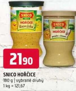 Snico hořčice 180 g vybrané druhy 