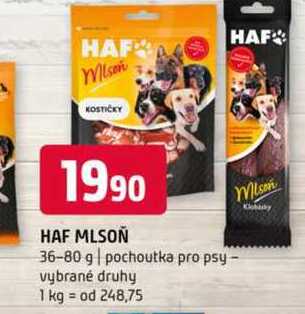 Haf mlsoň 36-80 g pochoutka pro psy vybrané druhy