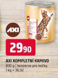 Axi kompletní krmivo 830 g konzerva pro kočky 