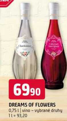 Dreams of flowers 0,75l vino vybrané druhy