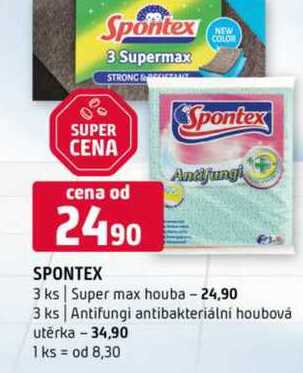 SPONTEX 3 ks Super max houba 3 ks Antifungi antibakteriální houbová utěrka 