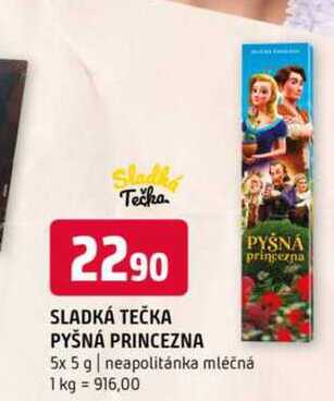 Sladká Tečka pyšná princezna 5x 5 g neapolitánka mléčná