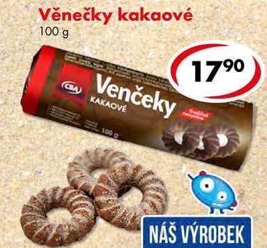 Věnečky kakaové, 100 g