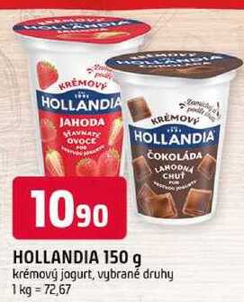 HOLLANDIA 150 g krémový jogurt, vybrané druhy