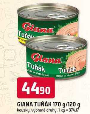 Giana Tuňák kousky 170g, vybrané druhy