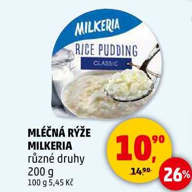MLÉČNÁ RÝŽE MILKERIA různé druhy, 200 g 