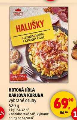 HOTOVÁ JÍDLA KARLOVA KORUNA vybrané druhy, 520 g 
