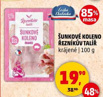 ŠUNKOVÉ KOLENO ŘEZNÍKŮV TALÍŘ krájené, 100 g