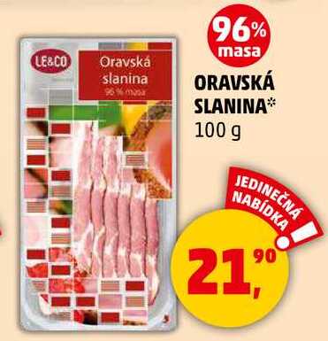 Le & Co Oravská slanina, 100 g