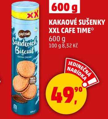 KAKAOVÉ SUŠENKY XXL CAFE TIME, 600 g  