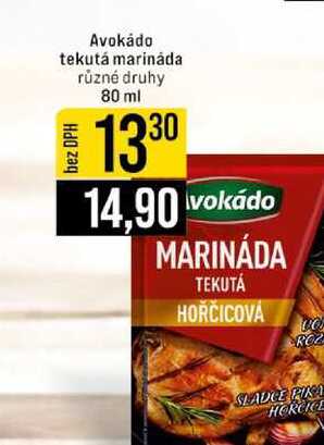 Avokádo tekutá marináda různé druhy 80 ml 