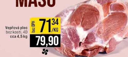 Vepřová plec bez kosti, 4D cca 4,5 kg 1kg