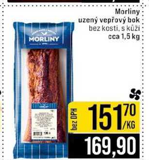 Morliny uzený vepřový bok bez kosti, s kůží cca 1,5 kg