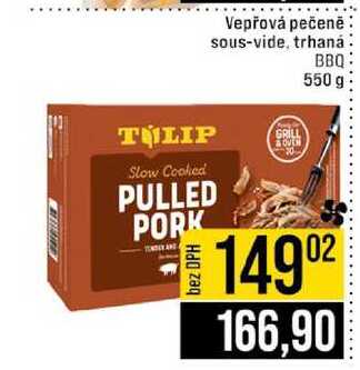 Vepřová pečeně sous-vide, trhaná BBQ 550 g