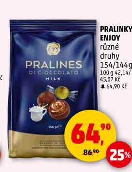 PRALINKY ENJOY různé druhy, 154/144 g