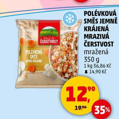 POLÉVKOVÁ SMĚS JEMNĚ KRÁJENÁ MRAZIVÁ ČERSTVOST mražená, 350 g  