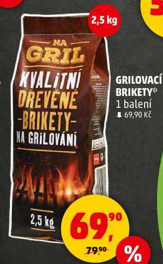 GRILOVACÍ BRIKETY, 1 balení  
