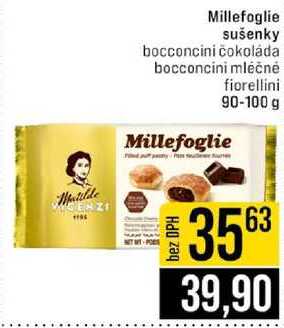 Millefoglie sušenky bocconcini čokoláda bocconcini mléčné fiorellini 90-100 g
