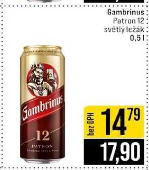 Gambrinus Patron 12 světlý ležák 0,5l