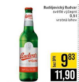 Budějovický Budvar světlé výčepní 0,5l