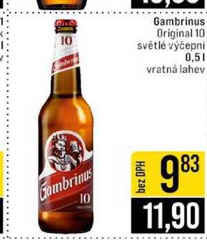 Gambrinus Original 10 světlé výčepni 0,5l