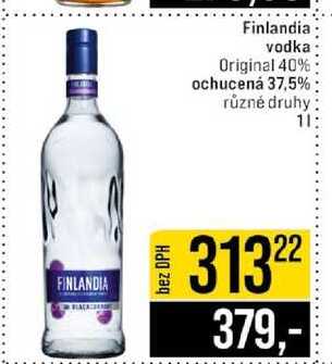 Finlandia vodka Original 40% ochucená 37,5% různé druhy 1l