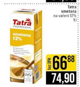 Tatra smetana na vaření 12% 1l