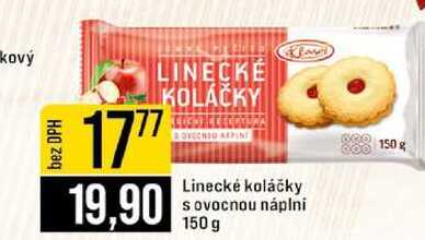 Linecké koláčky s ovocnou náplní 150 g 