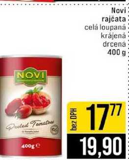 Novi rajčata celá loupaná krájená drcená 400 g