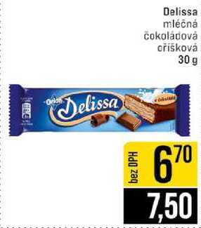 Delissa mléčná čokoládová oříšková 30 g