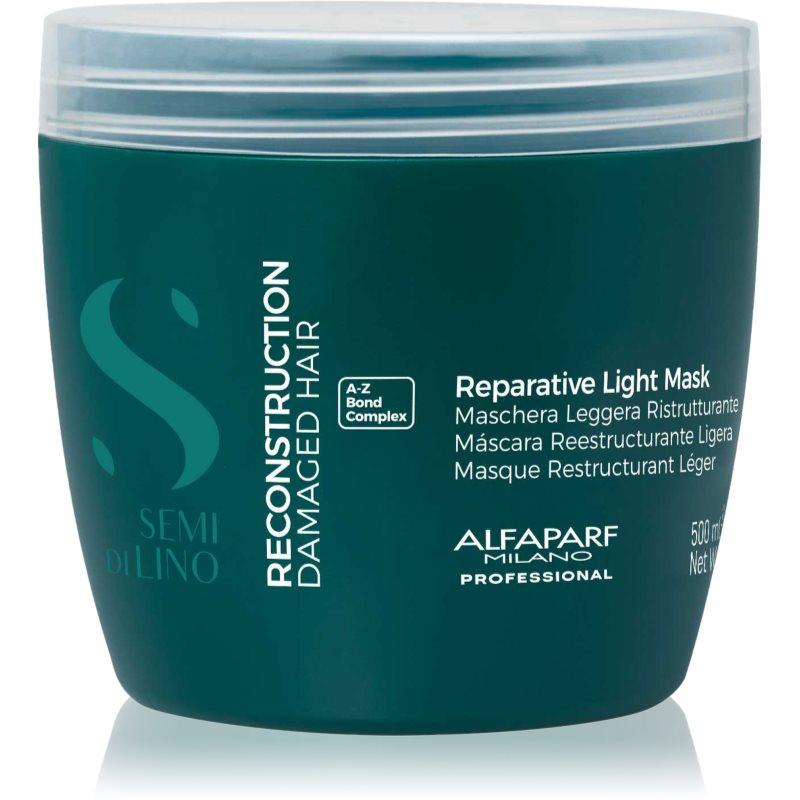Alfaparf Milano Semi di Lino Reconstruction Reparative Light Mask regenerační maska pro poškozené vlasy pro jemné vlasy 500 ml