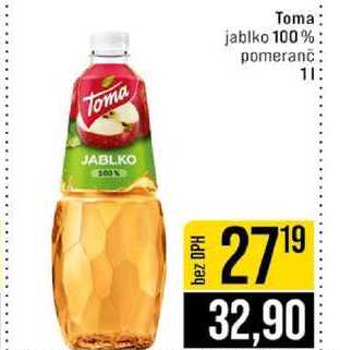 Toma jablko 100% pomeranč 1l