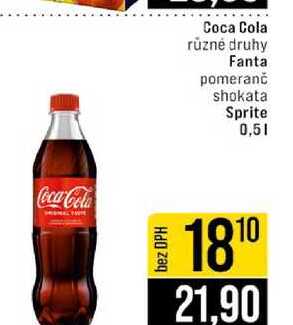 Coca Cola různé druhy Fanta pomeranč shokata Sprite 0,5l