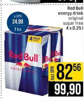 Red Bull energy drink original sugar free 4 x 0,25l