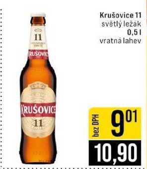 Krušovice 11 světlý ležák 0,5l