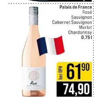Palais de France Rosé Sauvignon Cabernet Sauvignon Merlot Chardonnay 0,75l