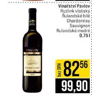 Vinařství Pavlov Ryzlink vlašský Rulandské bílé Chardonnay Sauvignon Rulandské modré 0,75l