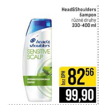 Head&Shoulders šampon různé druhy 330-400 ml 