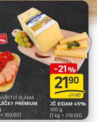 JČ EIDAM 45% 100 g 