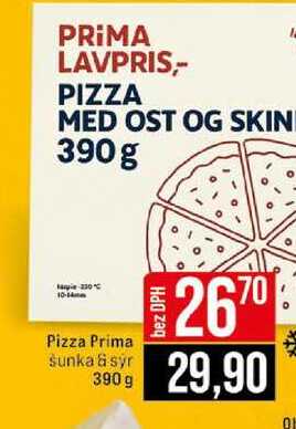 Pizza Prima Šunka & syr 390g 