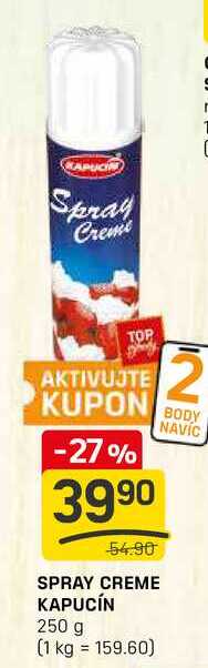 Spray Creme Kapucín 250g