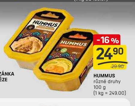 HUMMUS různé druhy 100 g 