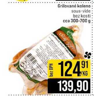 Grilované koleno sous-vide bez kosti cca 300-700 g