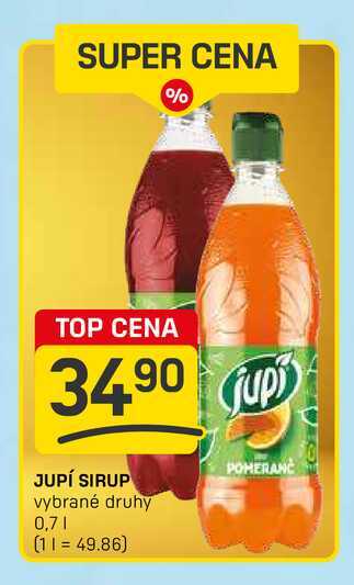 JUPÍ SIRUP vybrané druhy 0,7l