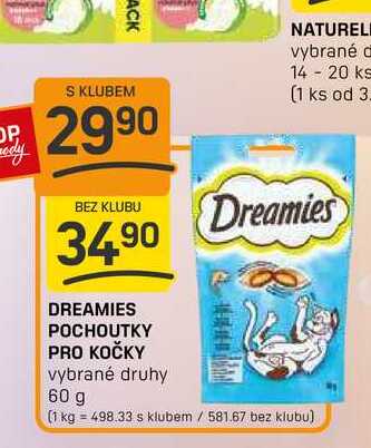 DREAMIES POCHOUTKY PRO KOČKY vybrané druhy 60 g 