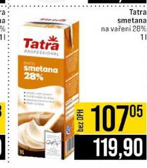 Tatra smetana na vaření 28% 1l