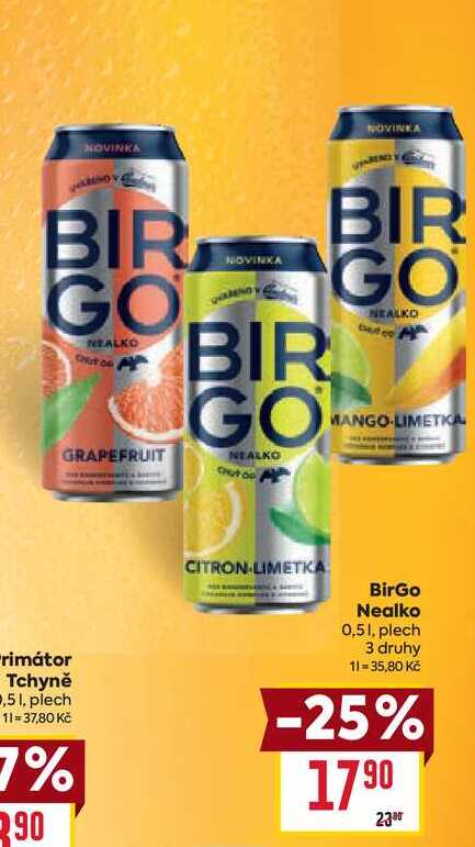 BirGo Nealko 0,5l, plech